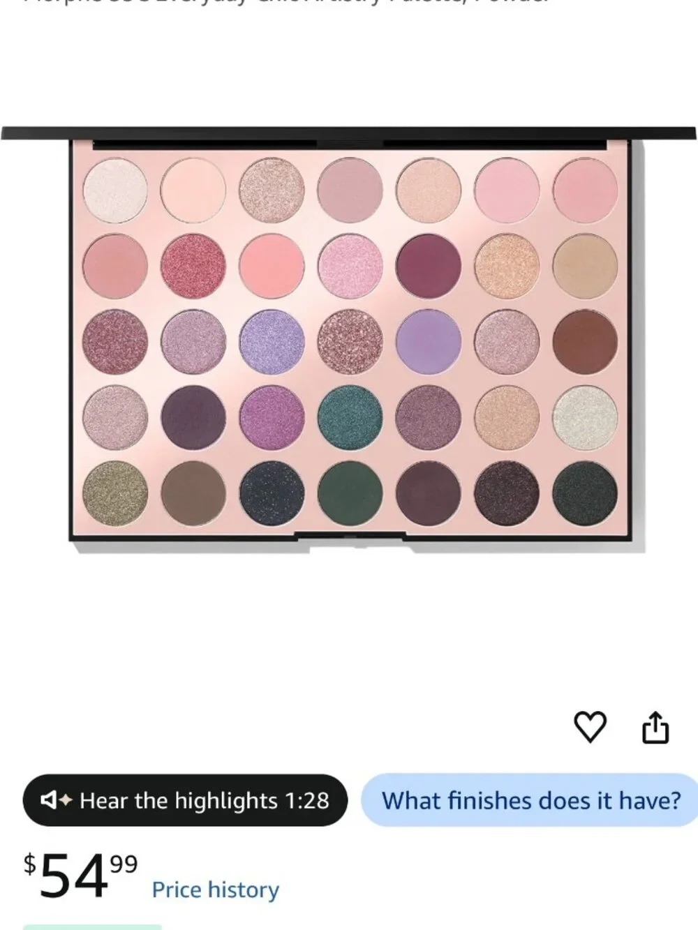 Morphe 35C Everyday Chic Artistry Palette brand new sealed. Gorgeous colors!